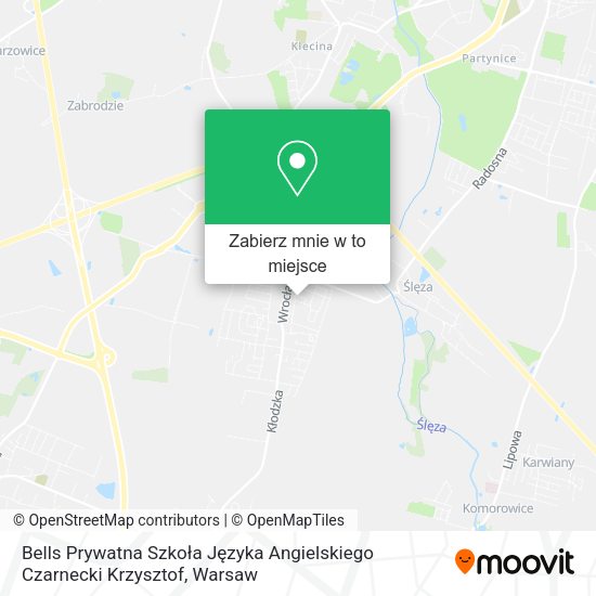 Mapa Bells Prywatna Szkoła Języka Angielskiego Czarnecki Krzysztof