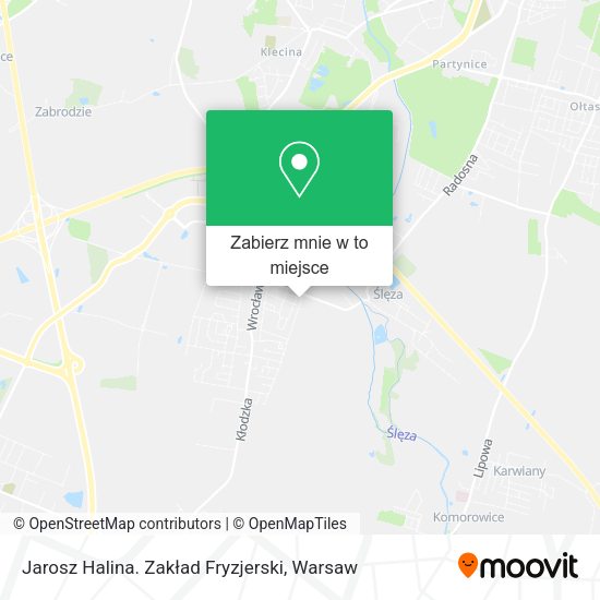 Mapa Jarosz Halina. Zakład Fryzjerski