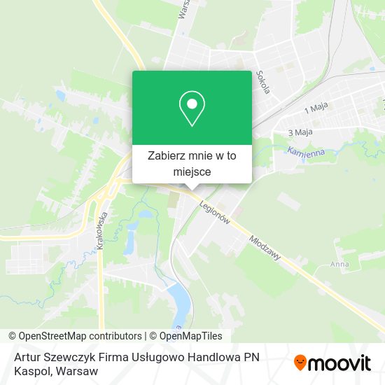 Mapa Artur Szewczyk Firma Usługowo Handlowa PN Kaspol