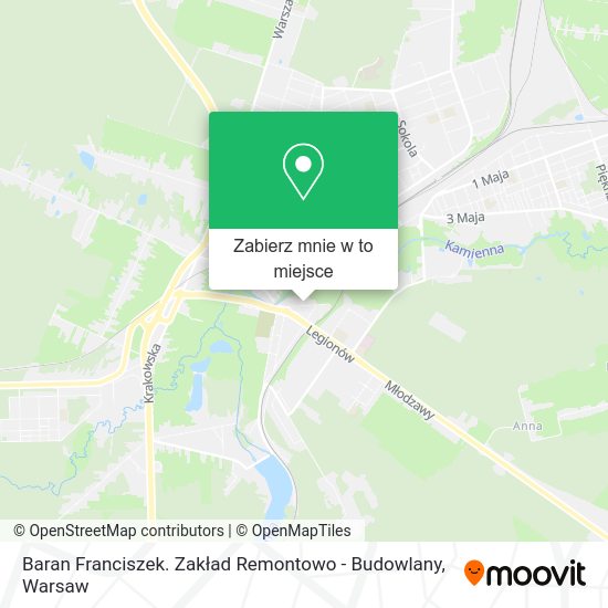 Mapa Baran Franciszek. Zakład Remontowo - Budowlany