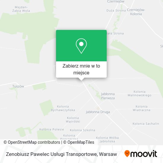 Mapa Zenobiusz Pawelec Usługi Transportowe