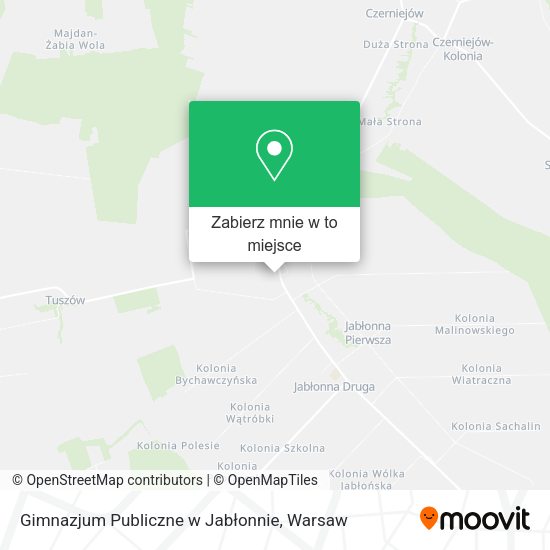 Mapa Gimnazjum Publiczne w Jabłonnie