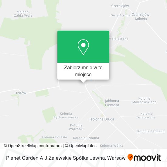 Mapa Planet Garden A J Zalewskie Spólka Jawna