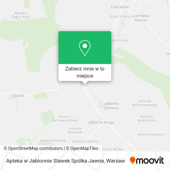 Mapa Apteka w Jablonnie Slawek Spólka Jawna