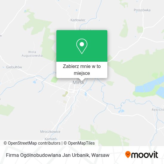 Mapa Firma Ogólnobudowlana Jan Urbanik