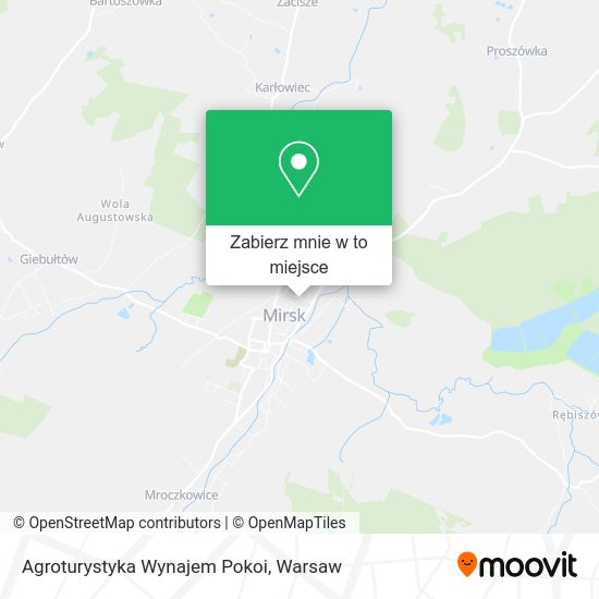 Mapa Agroturystyka Wynajem Pokoi