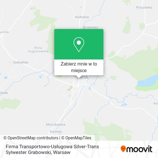 Mapa Firma Transportowo-Usługowa Silver-Trans Sylwester Grabowski