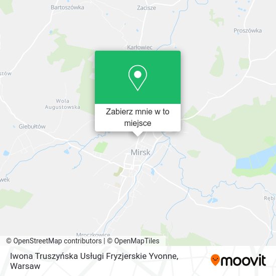 Mapa Iwona Truszyńska Usługi Fryzjerskie Yvonne