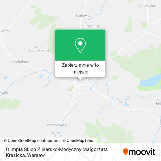 Mapa Olimpia Sklep Zielarsko-Medyczny Małgorzata Krasicka