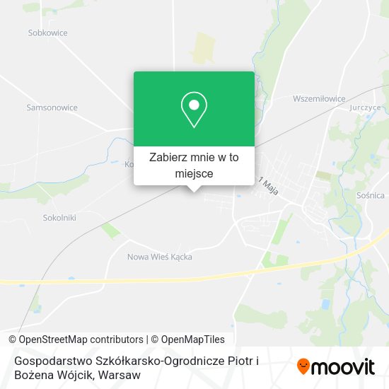 Mapa Gospodarstwo Szkółkarsko-Ogrodnicze Piotr i Bożena Wójcik