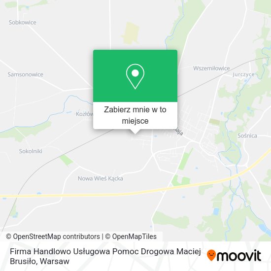 Mapa Firma Handlowo Usługowa Pomoc Drogowa Maciej Brusiło