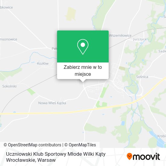 Mapa Uczniowski Klub Sportowy Młode Wilki Kąty Wrocławskie