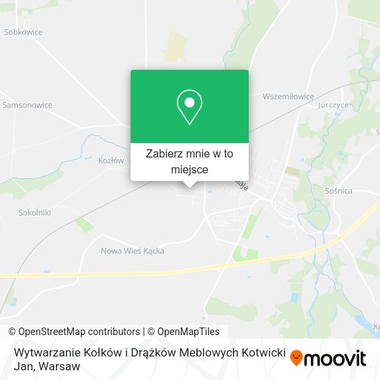 Mapa Wytwarzanie Kołków i Drążków Meblowych Kotwicki Jan