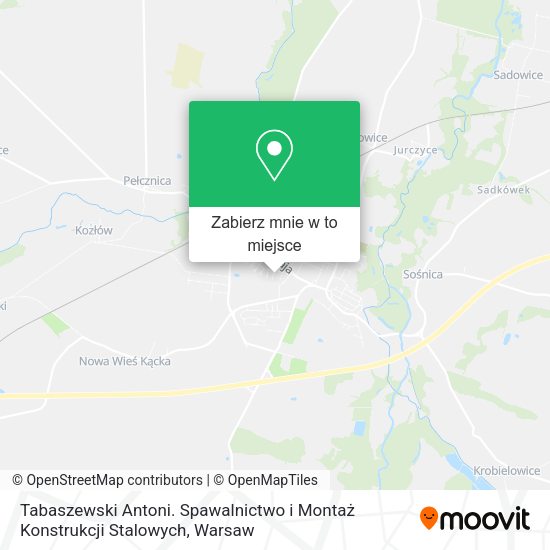 Mapa Tabaszewski Antoni. Spawalnictwo i Montaż Konstrukcji Stalowych