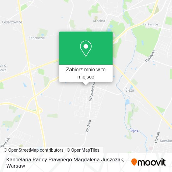 Mapa Kancelaria Radcy Prawnego Magdalena Juszczak