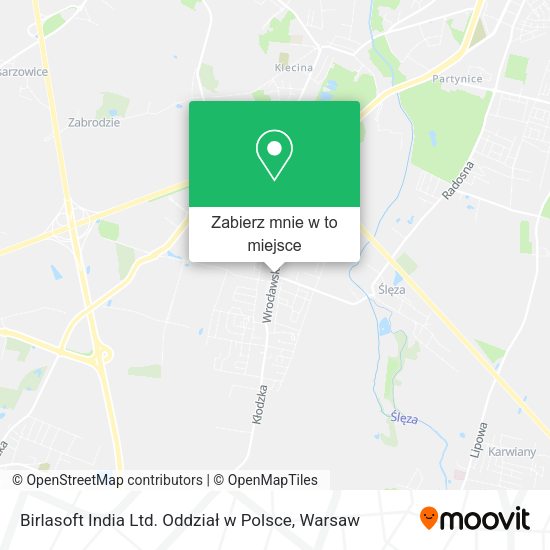 Mapa Birlasoft India Ltd. Oddział w Polsce