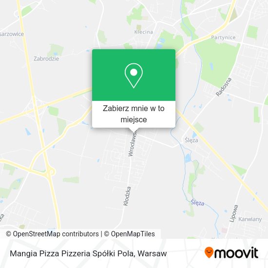 Mapa Mangia Pizza Pizzeria Spółki Pola