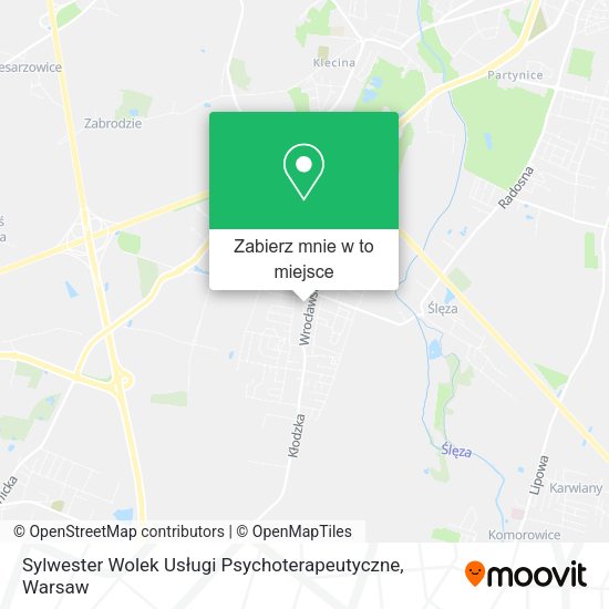 Mapa Sylwester Wolek Usługi Psychoterapeutyczne