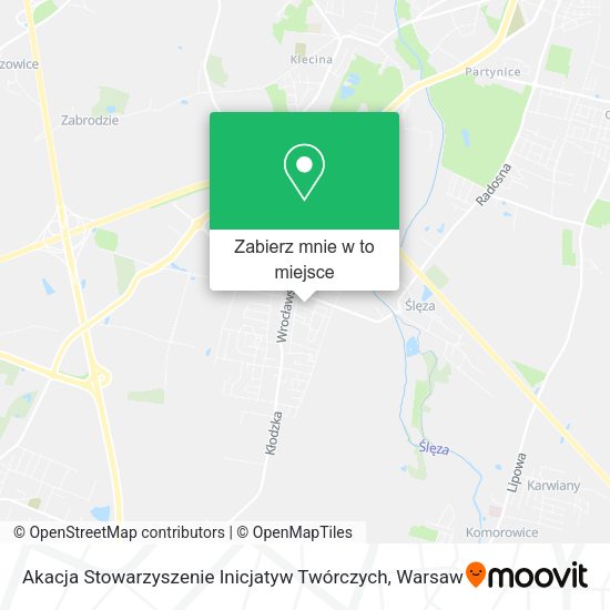 Mapa Akacja Stowarzyszenie Inicjatyw Twórczych