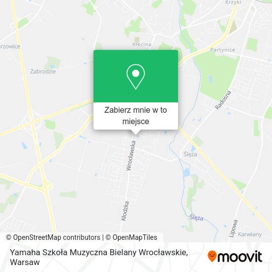 Mapa Yamaha Szkoła Muzyczna Bielany Wrocławskie