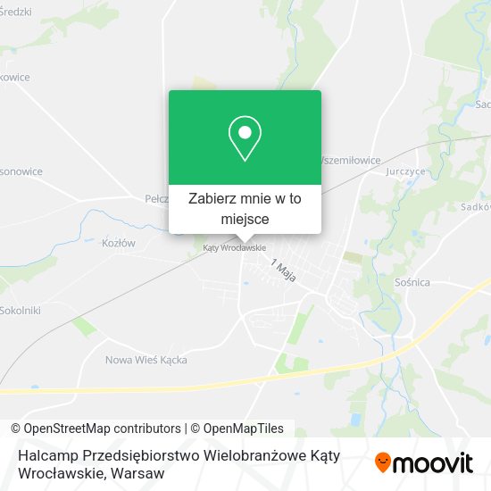 Mapa Halcamp Przedsiębiorstwo Wielobranżowe Kąty Wrocławskie