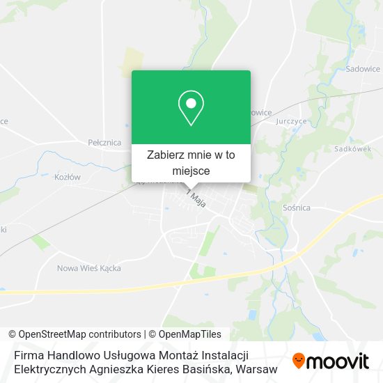 Mapa Firma Handlowo Usługowa Montaż Instalacji Elektrycznych Agnieszka Kieres Basińska