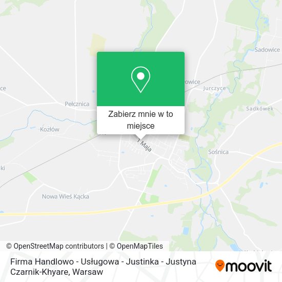 Mapa Firma Handlowo - Usługowa - Justinka - Justyna Czarnik-Khyare