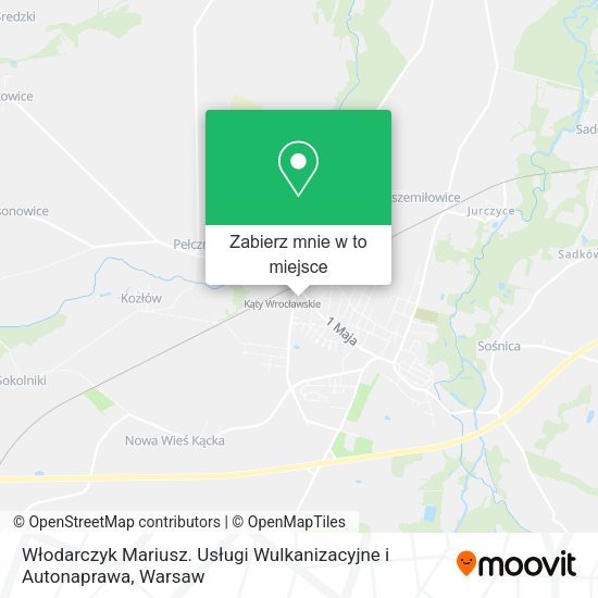 Mapa Włodarczyk Mariusz. Usługi Wulkanizacyjne i Autonaprawa