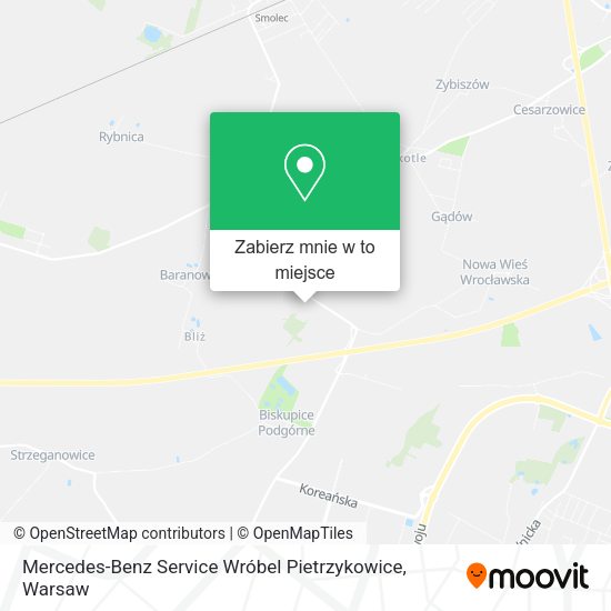 Mapa Mercedes-Benz Service Wróbel Pietrzykowice