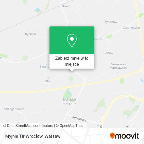 Mapa Myjnia Tir Wrocław