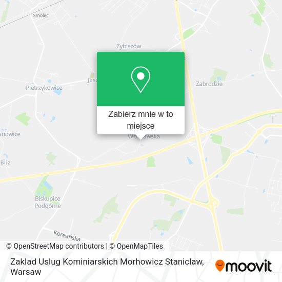 Mapa Zaklad Uslug Kominiarskich Morhowicz Staniclaw