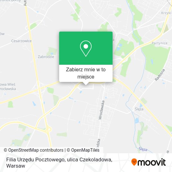 Mapa Filia Urzędu Pocztowego, ulica Czekoladowa