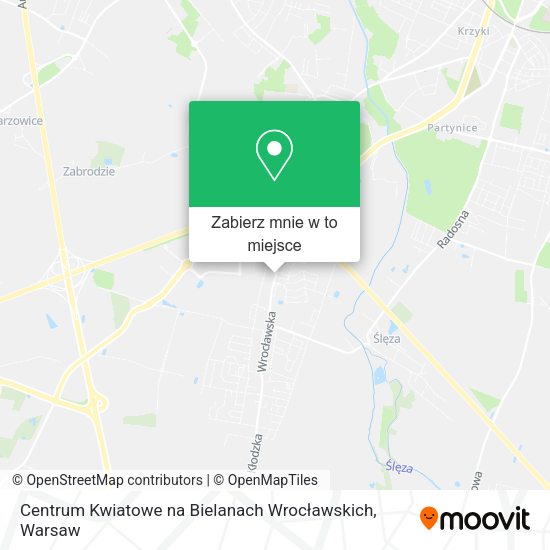 Mapa Centrum Kwiatowe na Bielanach Wrocławskich