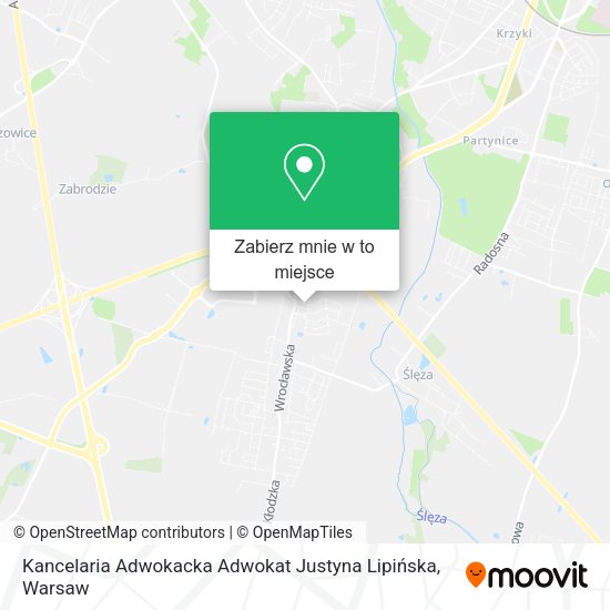 Mapa Kancelaria Adwokacka Adwokat Justyna Lipińska