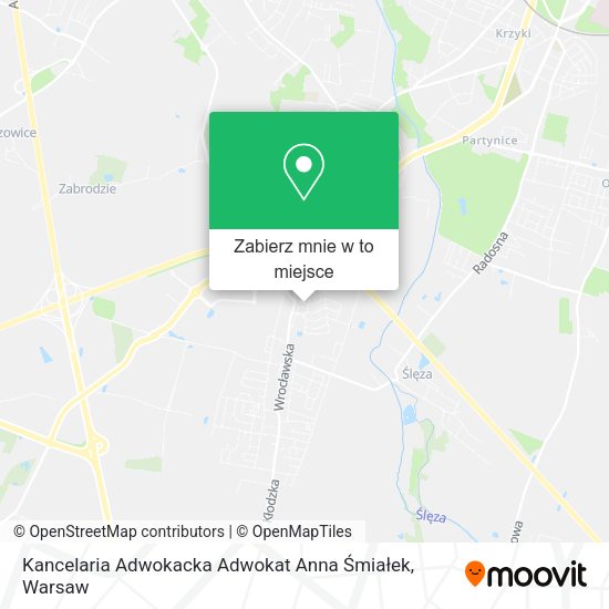 Mapa Kancelaria Adwokacka Adwokat Anna Śmiałek