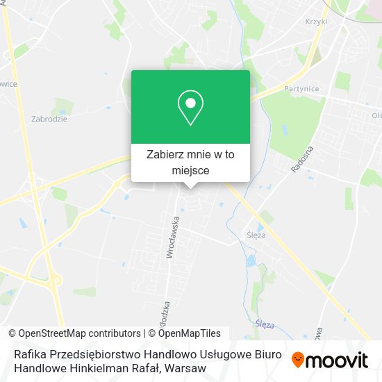 Mapa Rafika Przedsiębiorstwo Handlowo Usługowe Biuro Handlowe Hinkielman Rafał