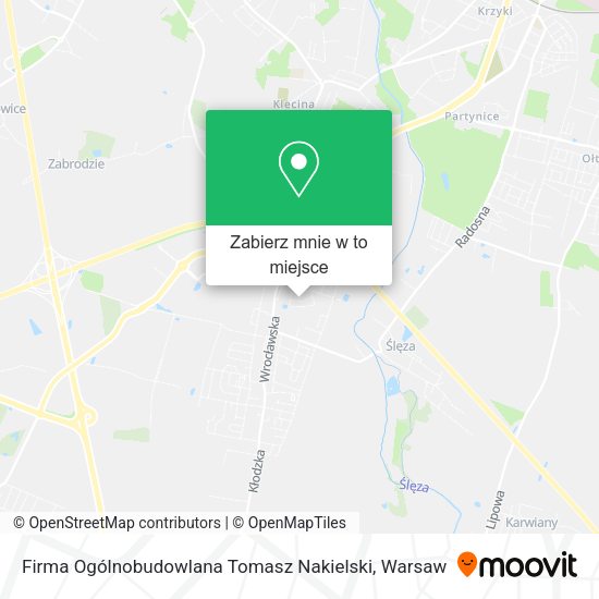 Mapa Firma Ogólnobudowlana Tomasz Nakielski