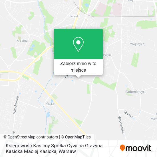 Mapa Księgowość Kasiccy Spółka Cywilna Grażyna Kasicka Maciej Kasicka