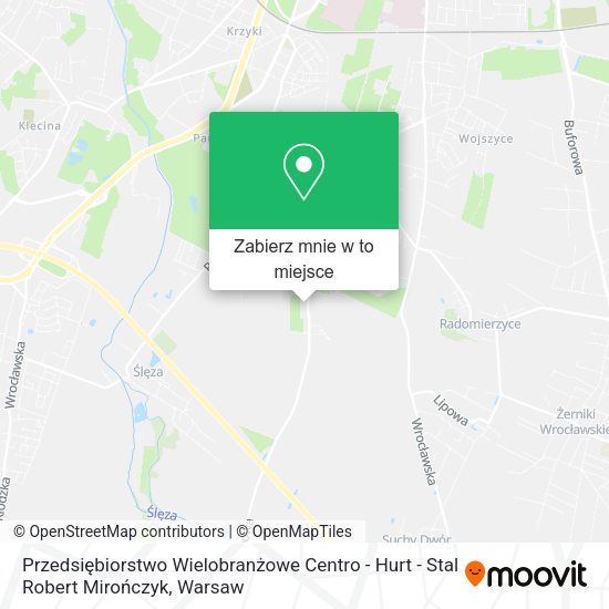 Mapa Przedsiębiorstwo Wielobranżowe Centro - Hurt - Stal Robert Mirończyk