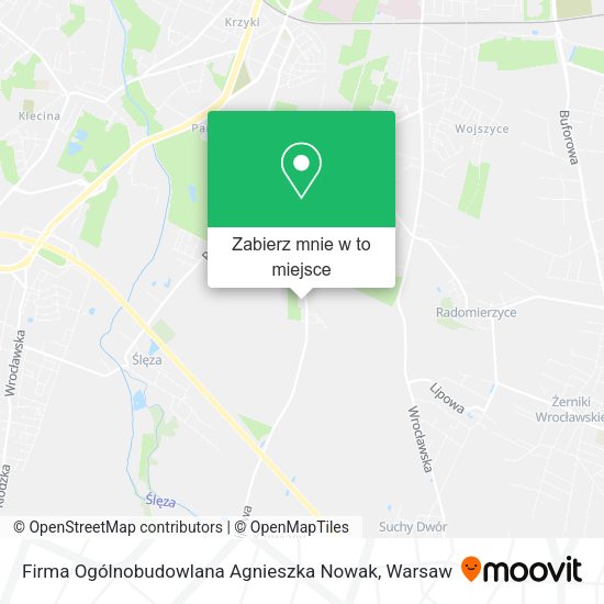 Mapa Firma Ogólnobudowlana Agnieszka Nowak