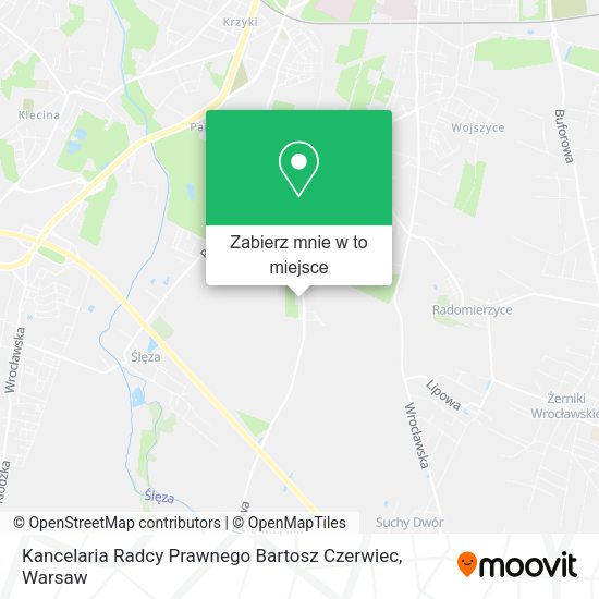 Mapa Kancelaria Radcy Prawnego Bartosz Czerwiec