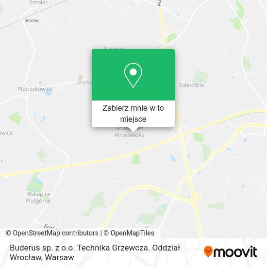 Mapa Buderus sp. z o.o. Technika Grzewcza. Oddział Wrocław