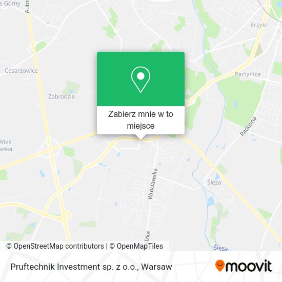 Mapa Pruftechnik Investment sp. z o.o.