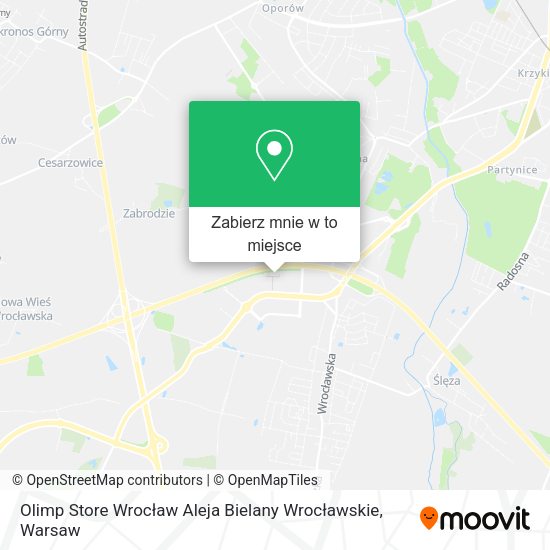 Mapa Olimp Store Wrocław Aleja Bielany Wrocławskie