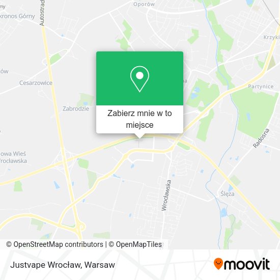 Mapa Justvape Wrocław