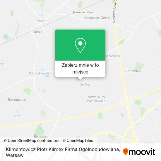 Mapa Klimentowicz Piotr Klimex Firma Ogólnobudowlana