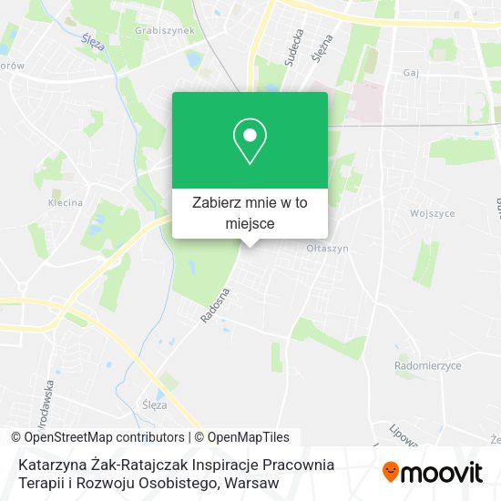 Mapa Katarzyna Żak-Ratajczak Inspiracje Pracownia Terapii i Rozwoju Osobistego