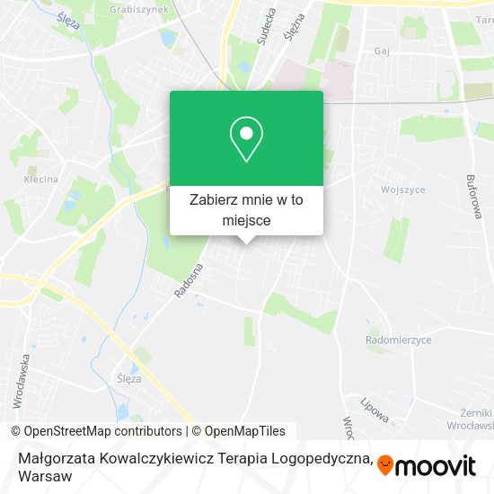 Mapa Małgorzata Kowalczykiewicz Terapia Logopedyczna