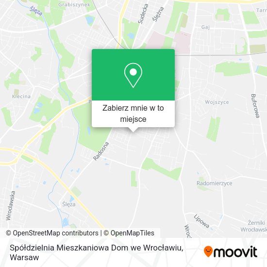 Mapa Spółdzielnia Mieszkaniowa Dom we Wrocławiu