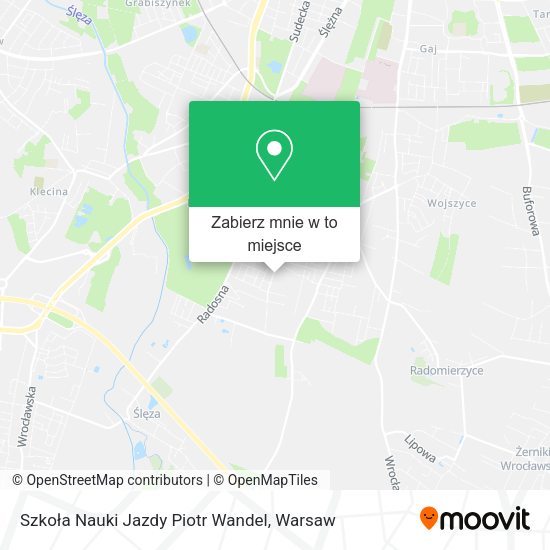 Mapa Szkoła Nauki Jazdy Piotr Wandel